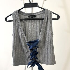 Francesca’s GoFashion Reworked Ribbon Vest
